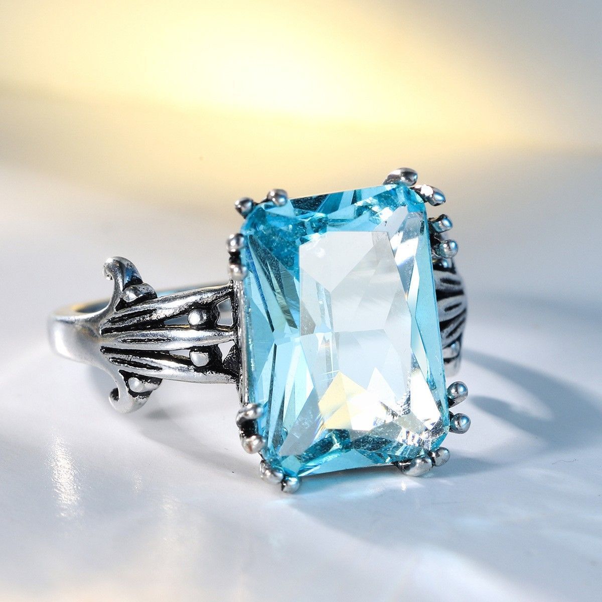 Maris™ | Ocean Glass Silvered Ring