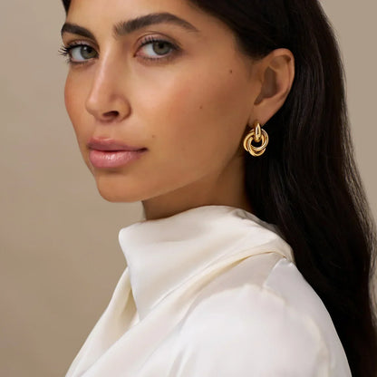 Interlock™ | Gold Statement Earrings