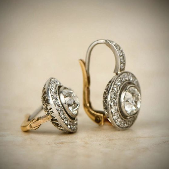 Celestia™ | Vintage Silver Zircon Earrings