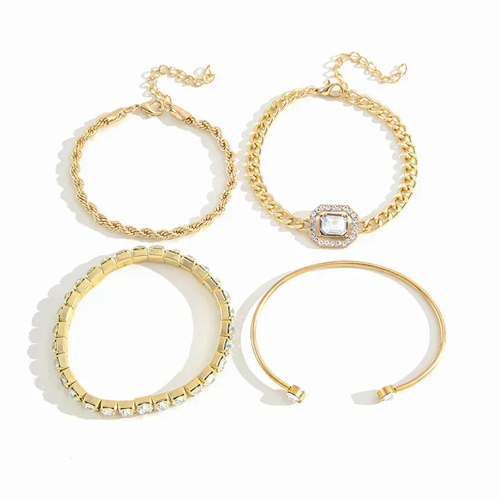 Domitia™ | Gold Calvina Bracelet Set